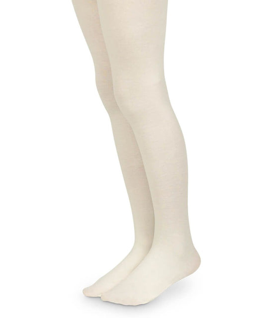 Jefferies Socks Smooth Toe Organic Cotton Tights 1 Pair Ivory