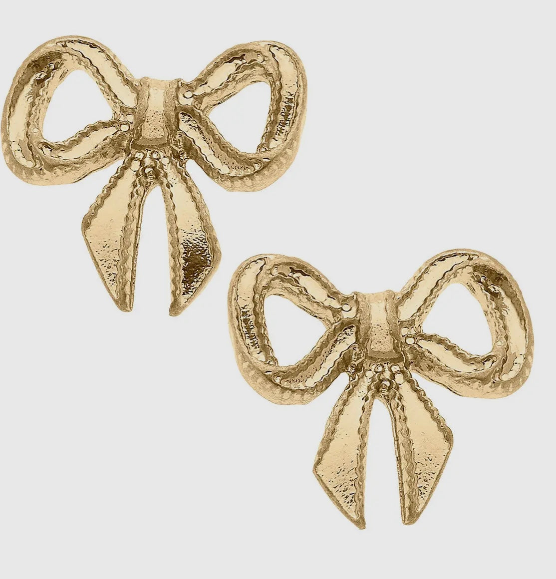 Gold Bow Stud Earring