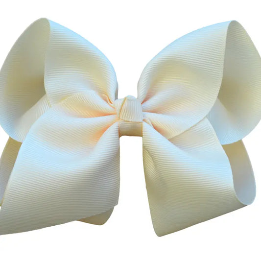 4in Solid Bow Cream