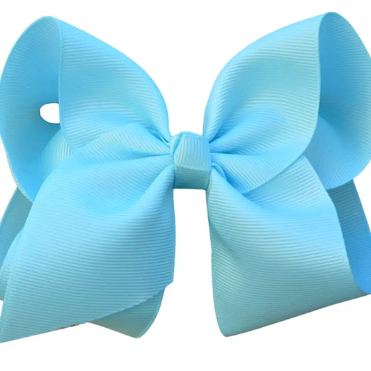 4in Solid Bow Light Blue