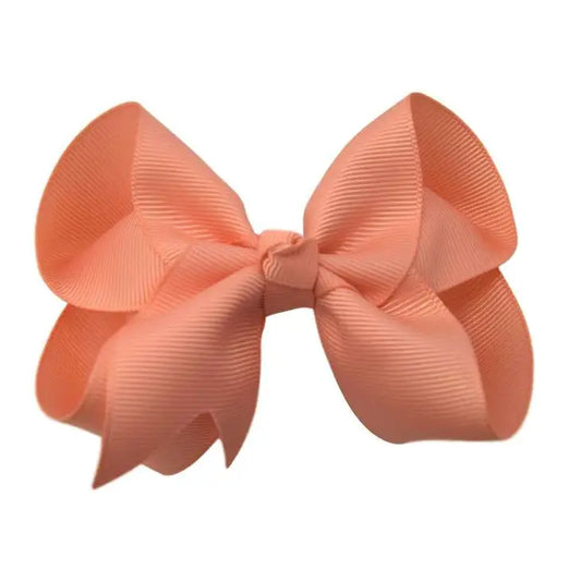 4in Solid Bow Peach