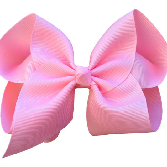 4in Solid Bow Pink