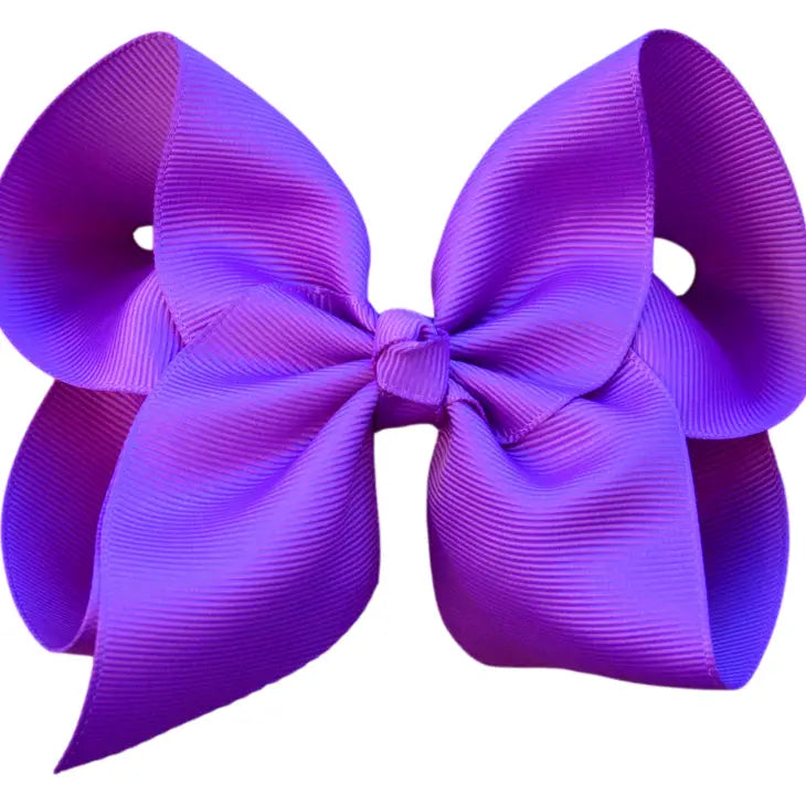 4in Solid Bow Purple
