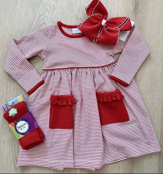 Cajun Red Popover Dress