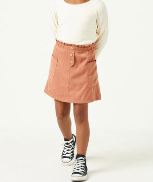 Hayden Girls Mauve Button Detail Pocket Paper Skirt