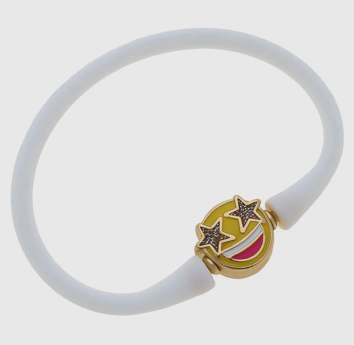 Bali Children's Smiley Face Bracelet White