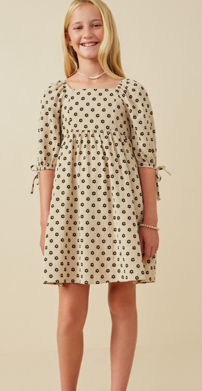 Hayden Girls Neutral Daisy Dress