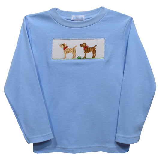 Vive La Fete Labrador Smocked Knit Long Sleeve Boys T-Shirt