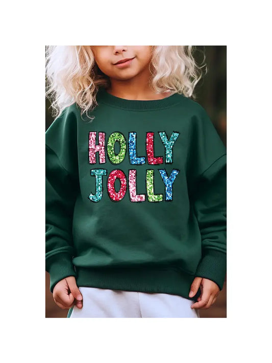 Green Holly Jolly Sweatshirt