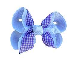 4in Purple Gingham Bow