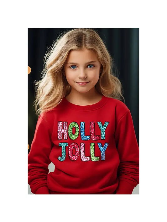 Red Holly Jolly Sweatshirt